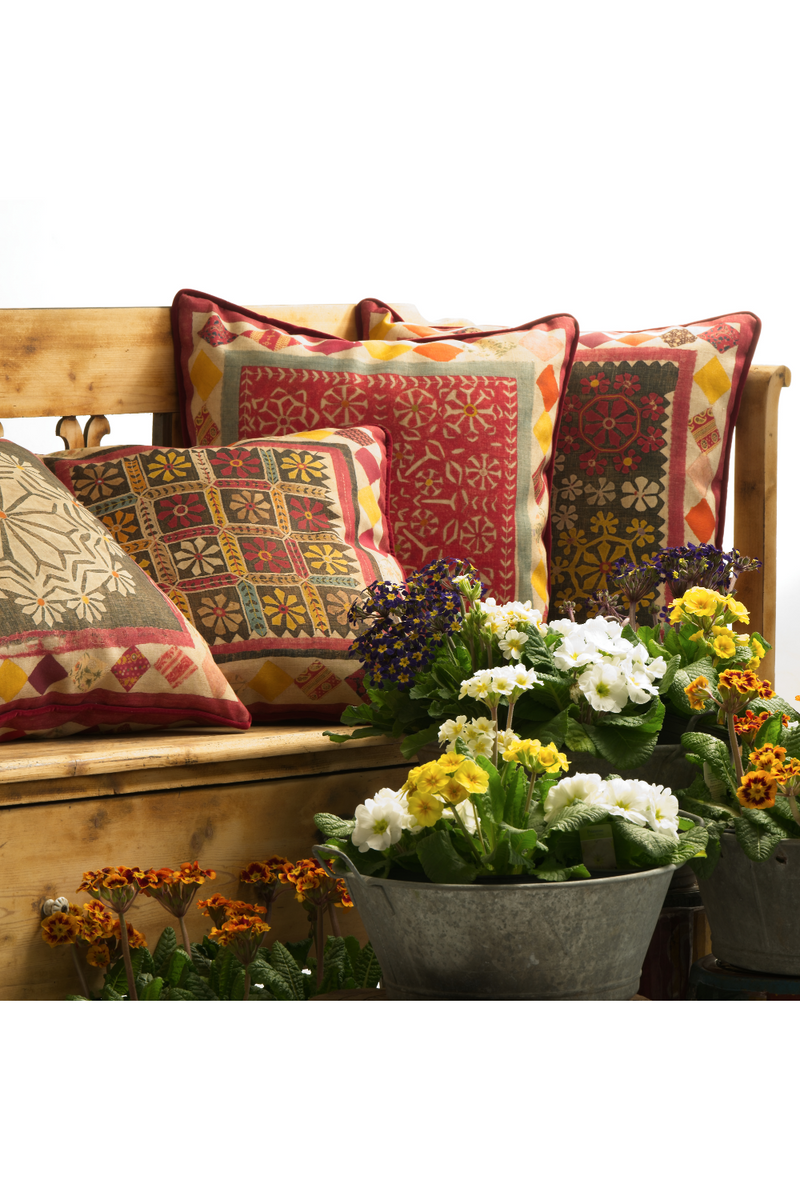 Bohemian Cushion With Piping | Andrew Martin Courtyard | Oroatrade.com