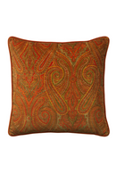 Red Paisley Patterned Cushion | Andrew Martin Bonfire | Oroatrade.com