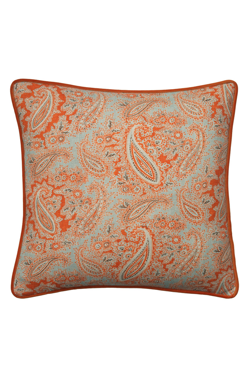 Orange Paisley Print Outdoor Cushion | Andrew Martin Gazebo | Oroatrade.com
