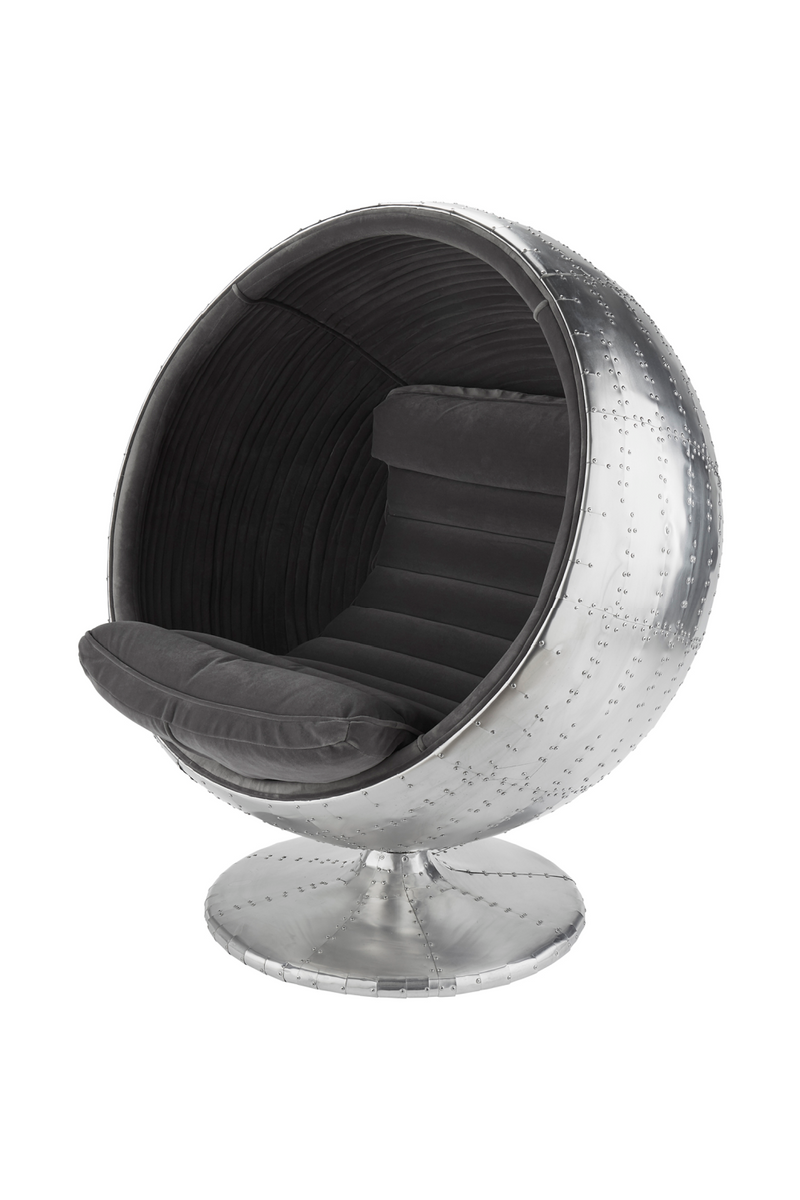 Gray Retro Moleskin Upholstery Chair | Andrew Martin | OROATRADE
