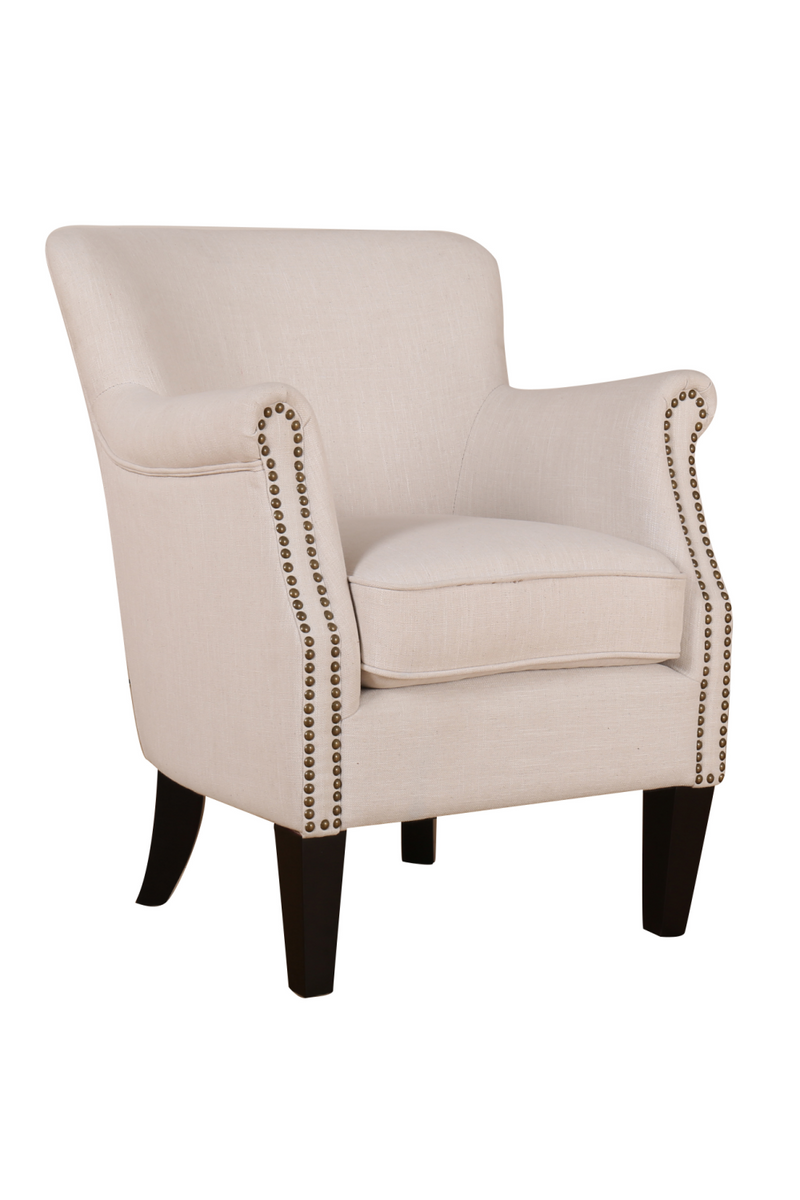 Cream Upholstered with Studs Accent Armchair | Andrew Martin | OROATRADE