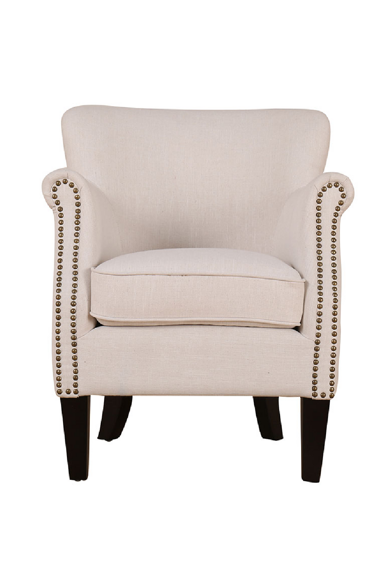Cream Upholstered with Studs Accent Armchair | Andrew Martin | OROATRADE