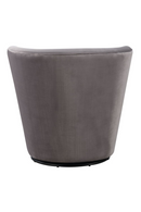 Gray Velvet Curved Swivel Chair | Andrew Martin Dorothy | OROATRADE