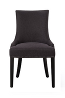 Black Scooped Back Dining Chair | Andrew Martin Theodore | OROATRADE