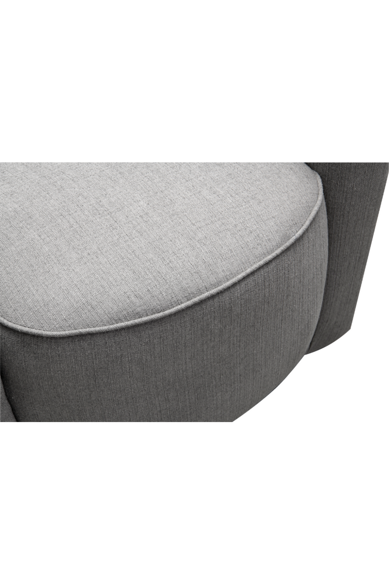 Gray Weave Pouf Swivel Chair | Andrew Martin Madison | OROATRADE