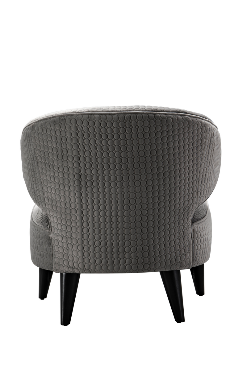 Gray Velvet Upholstered Accent Armchair | Andrew Martin Eaves | OROATRADE