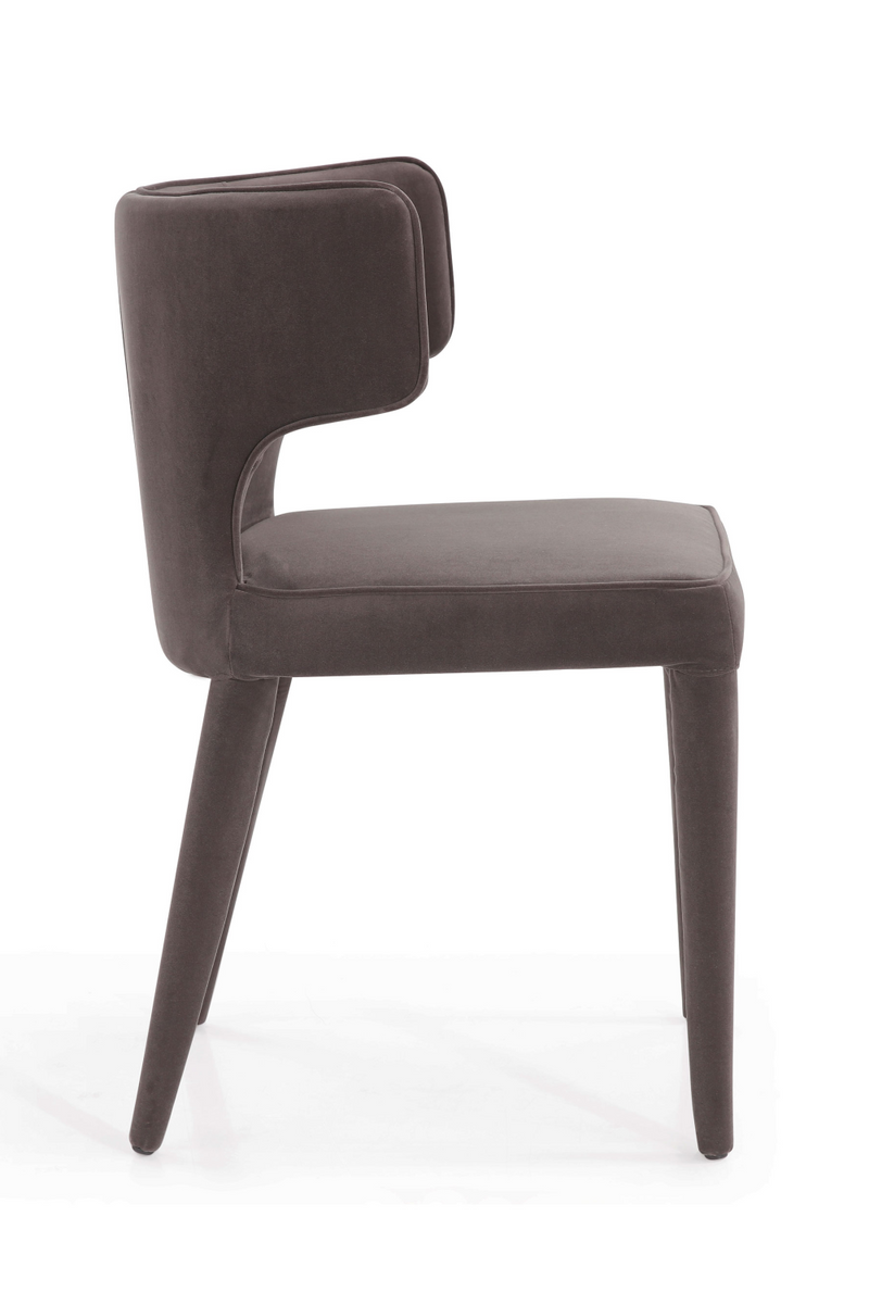 Gray Velvet Mid-Century Dining Chair | Andrew Martin Juno | OROATRADE