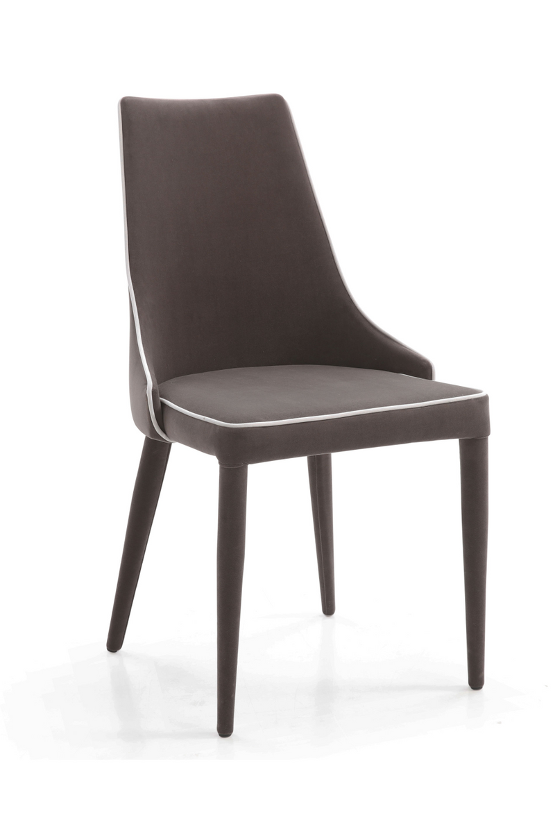 Charcoal Gray Velvet Armless Dining Chair | Andrew Martin Saber | OROATRADE