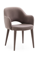 Gray Velvet Cut-Out Back Dining Chair | Andrew Martin Xanthe | OROATRADE