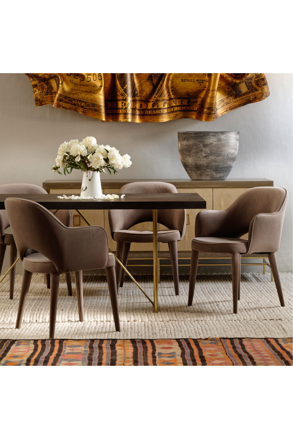 Gray Velvet Cut-Out Back Dining Chair Andrew Martin Xanthe