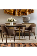 Gray Velvet Cut-Out Back Dining Chair | Andrew Martin Xanthe | OROATRADE