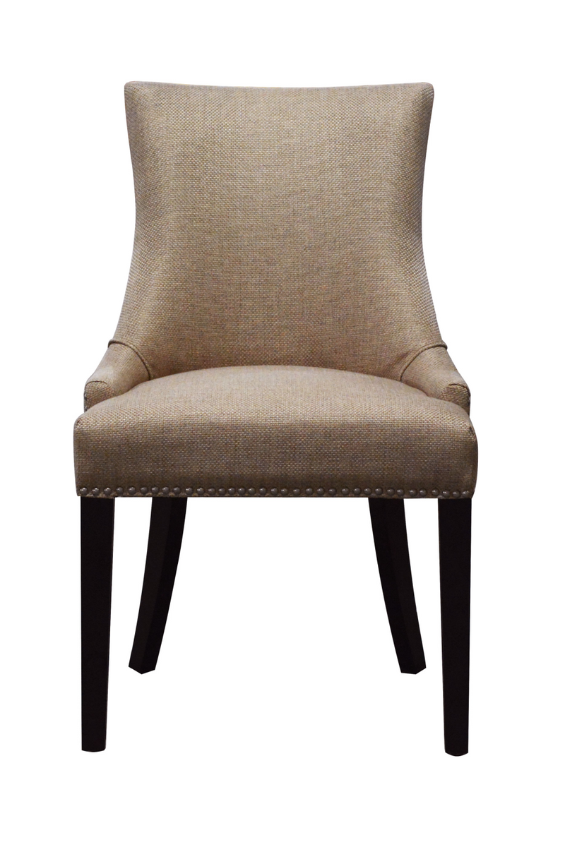 Sand-Colored Scooped Back Dining Chair | Andrew Martin Theodore | OROATRADE