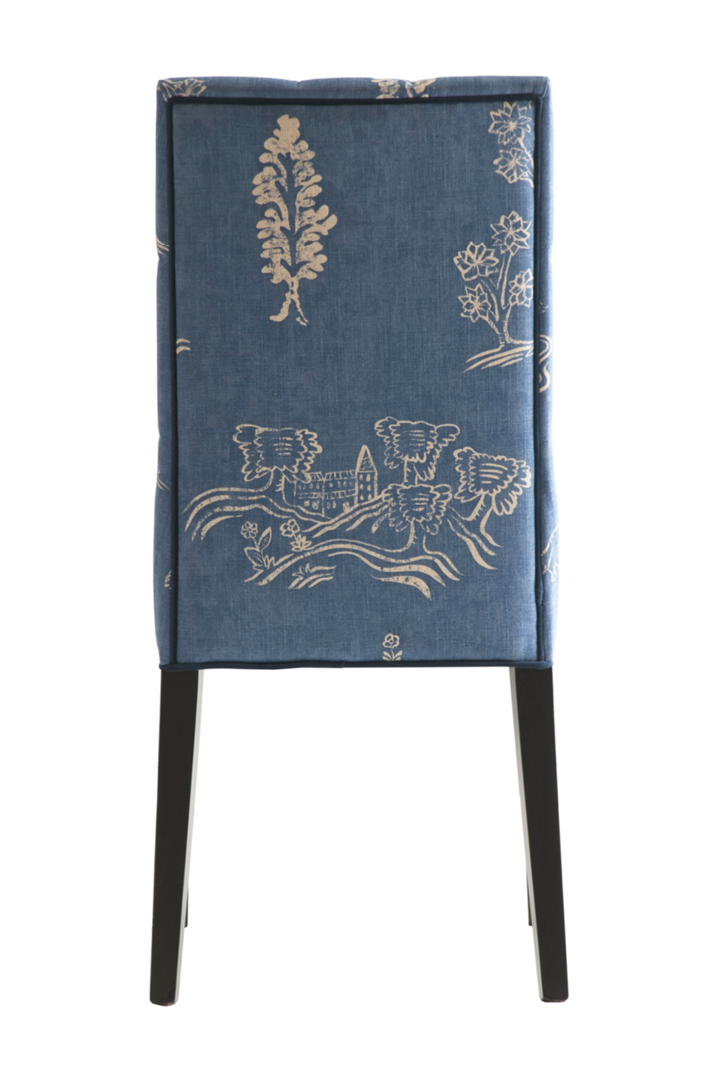 Blue Tufted Folkloric Dining Chair | Andrew Martin Darlington | OROATRADE