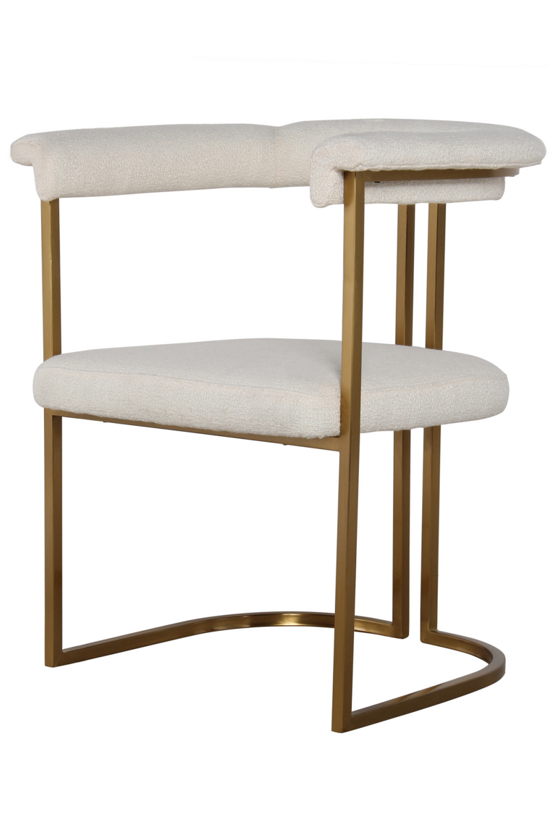 White Upholstered Armchair in Metallic Frame | Andrew Martin | OROATRADE