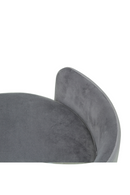 Round Gray Velvet Upholstered Stool | Andrew Martin Otis | OROATRADE