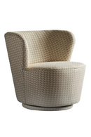 Neutral Fabric Swivel Cocktail Chair | Andrew Martin Dorothy | OROATRADE