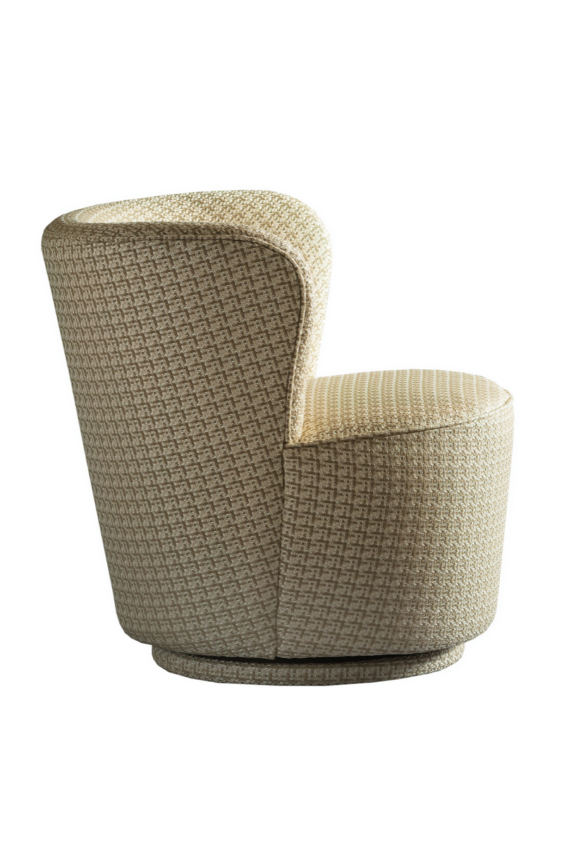 Neutral Fabric Swivel Cocktail Chair | Andrew Martin Dorothy | OROATRADE
