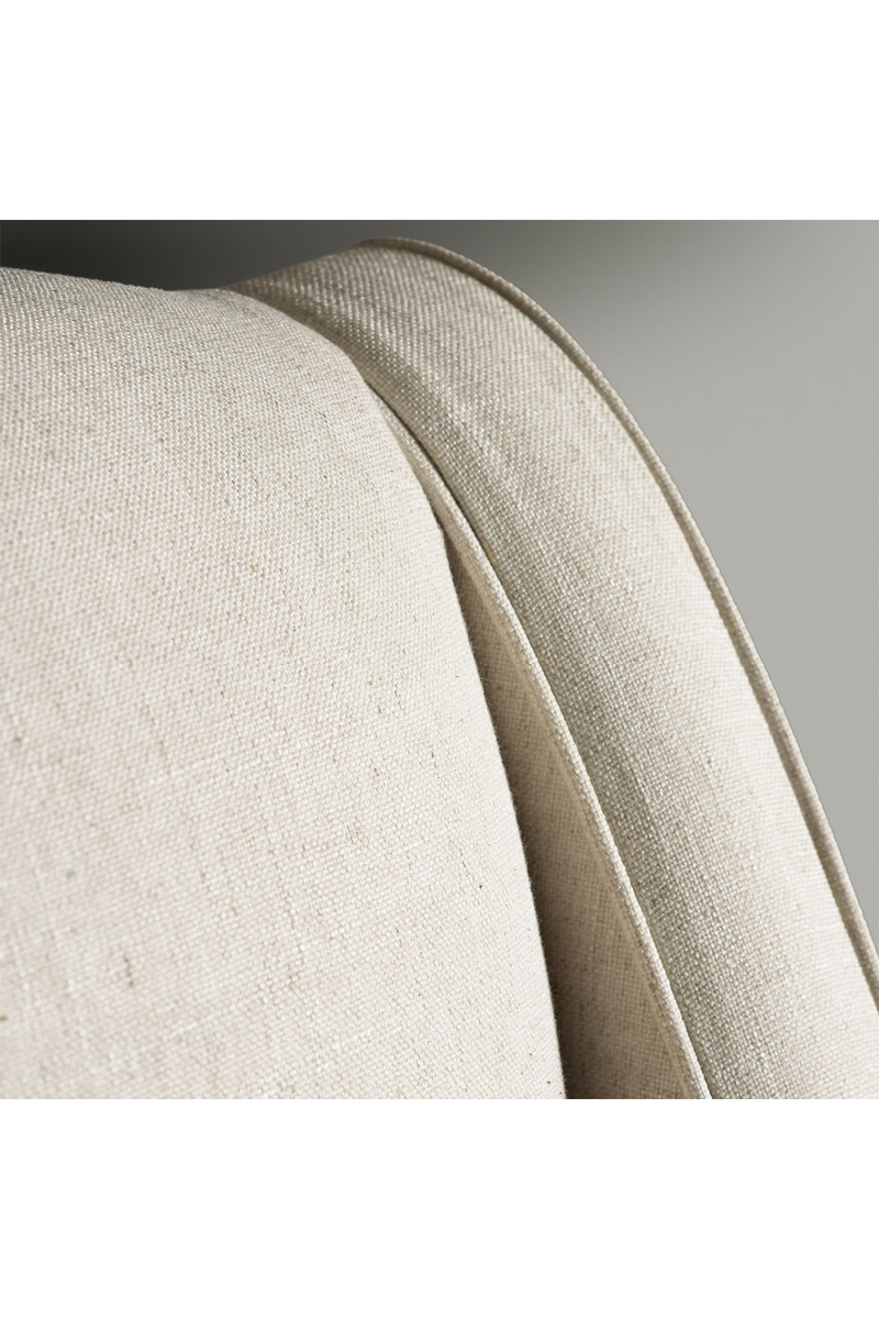 Cream Upholstered Curved Armchair | Andrew Martin Finbar | OROATRADE