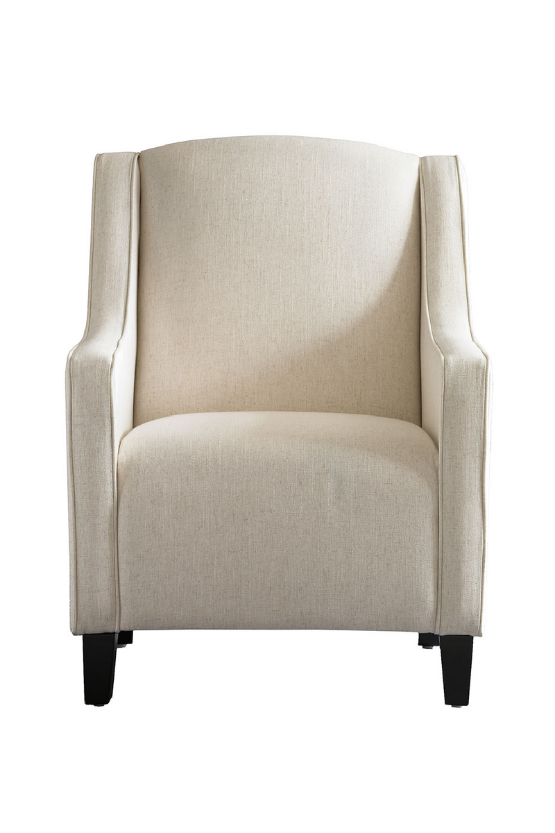 Cream Upholstered Curved Armchair | Andrew Martin Finbar | OROATRADE