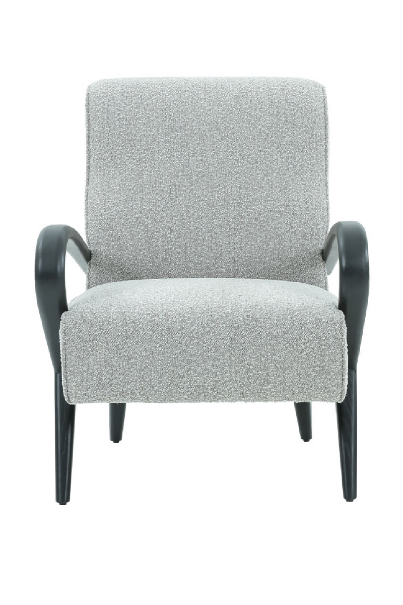 Gray Boucle Upholstered Armchair | Andrew Martin Aries | OROATRADE