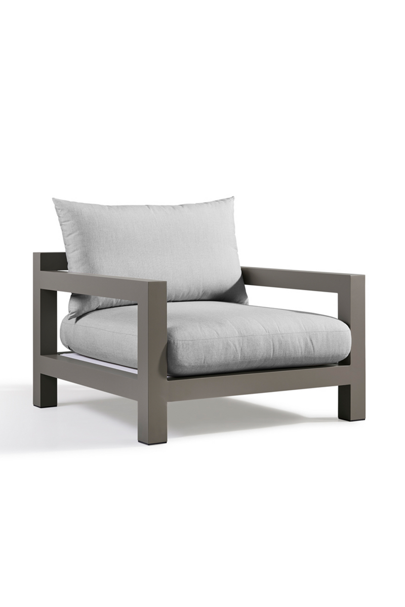 Gray Aluminum Outdoor Armchair | Andrew Martin Harlyn | OROATRADE