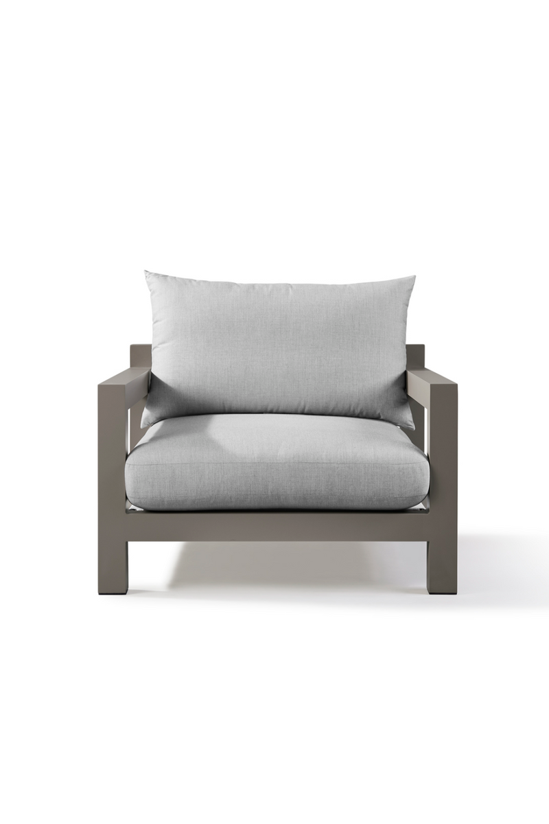 Gray Aluminum Outdoor Armchair | Andrew Martin Harlyn | OROATRADE