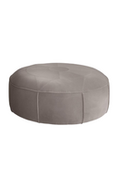 Round Gray Velvet Ottoman | Andrew Martin Wyatt | Oroatrade.com