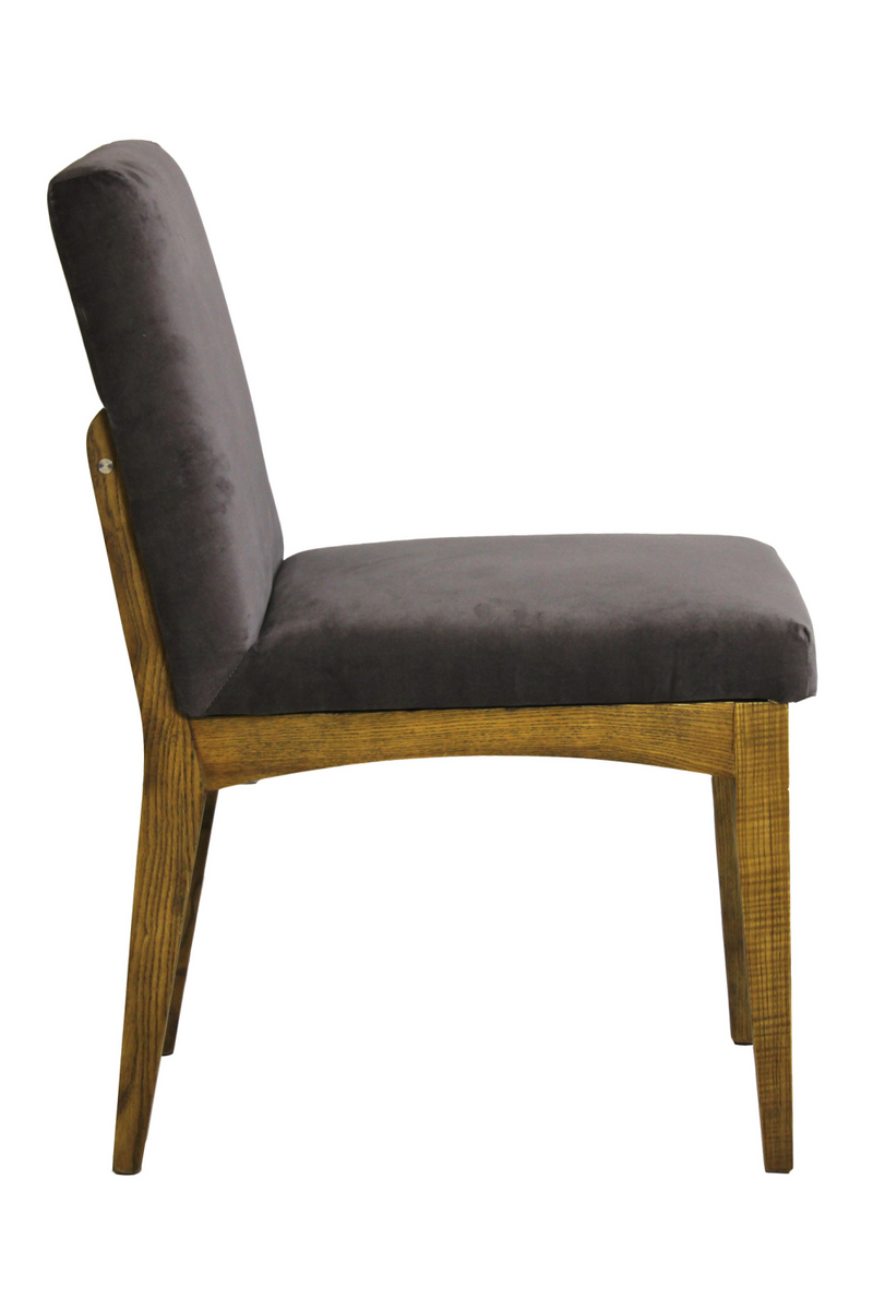 Gray Velvet Upholstered Dining Chair | Andrew Martin Zoe | OROATRADE