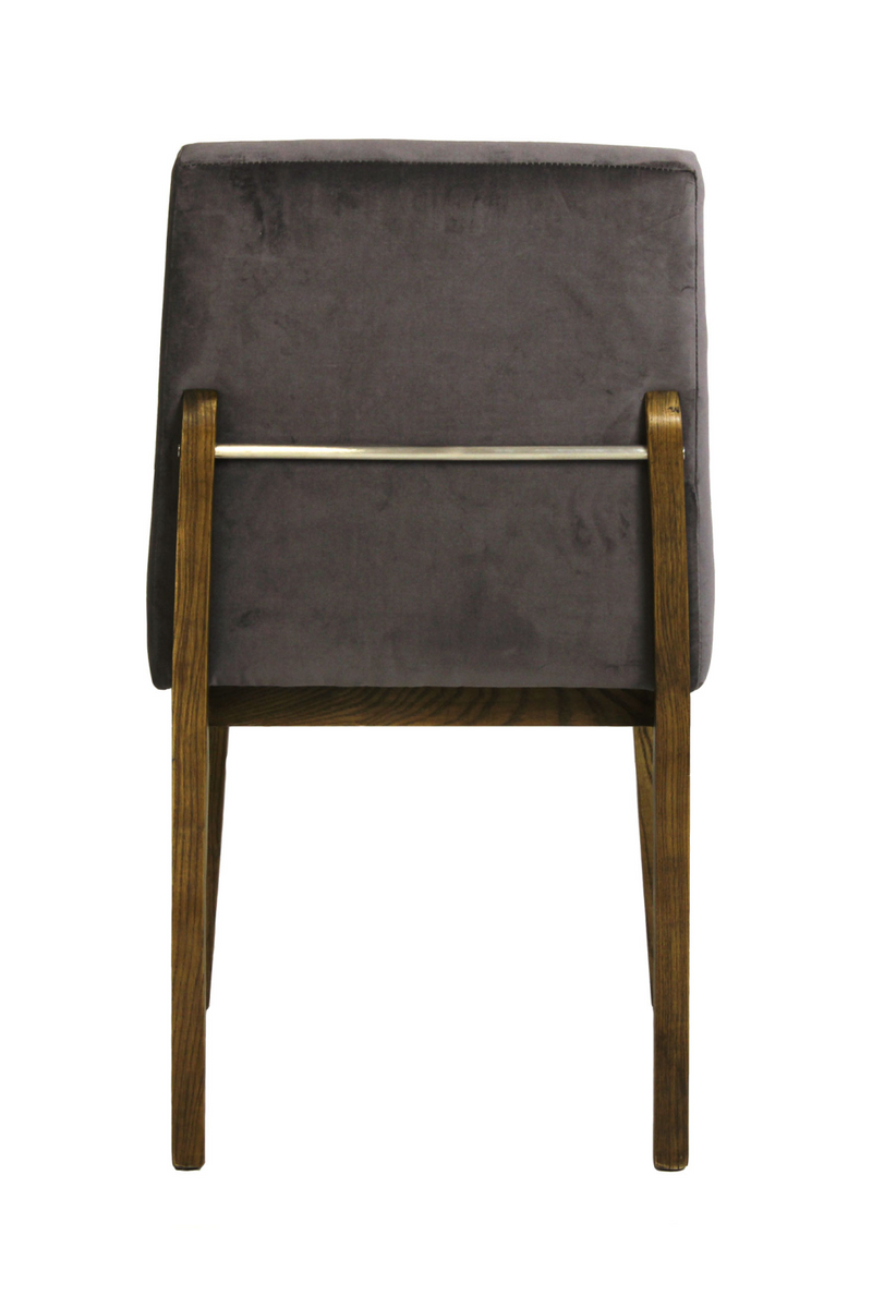 Gray Velvet Upholstered Dining Chair | Andrew Martin Zoe | OROATRADE