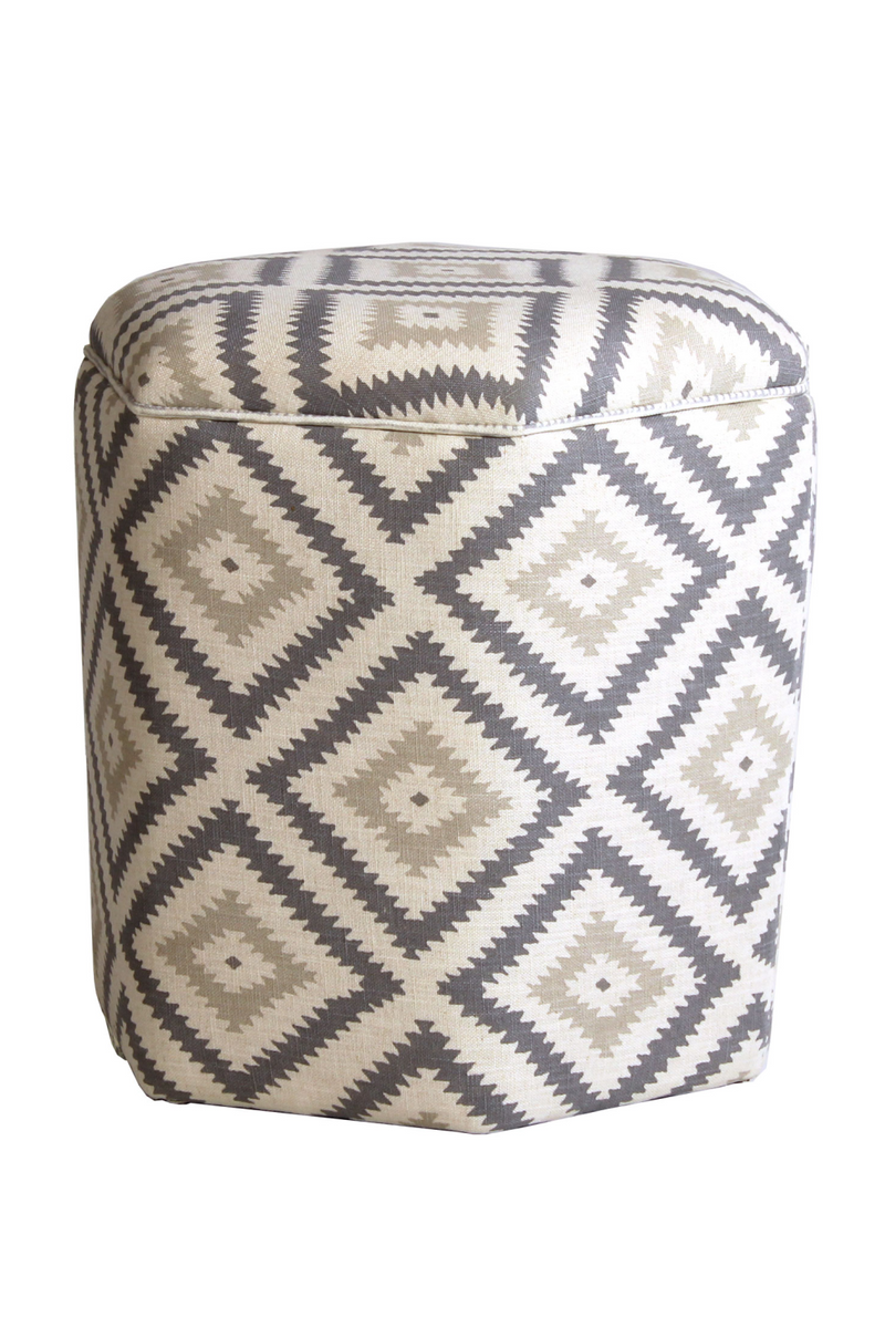 Hexagonal Upholstered Ottoman | Andrew Martin Hexa | OROATRADE