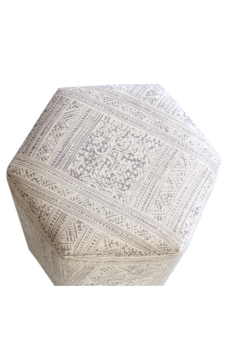 Hexagonal Upholstered Ottoman | Andrew Martin Hexa | OROATRADE