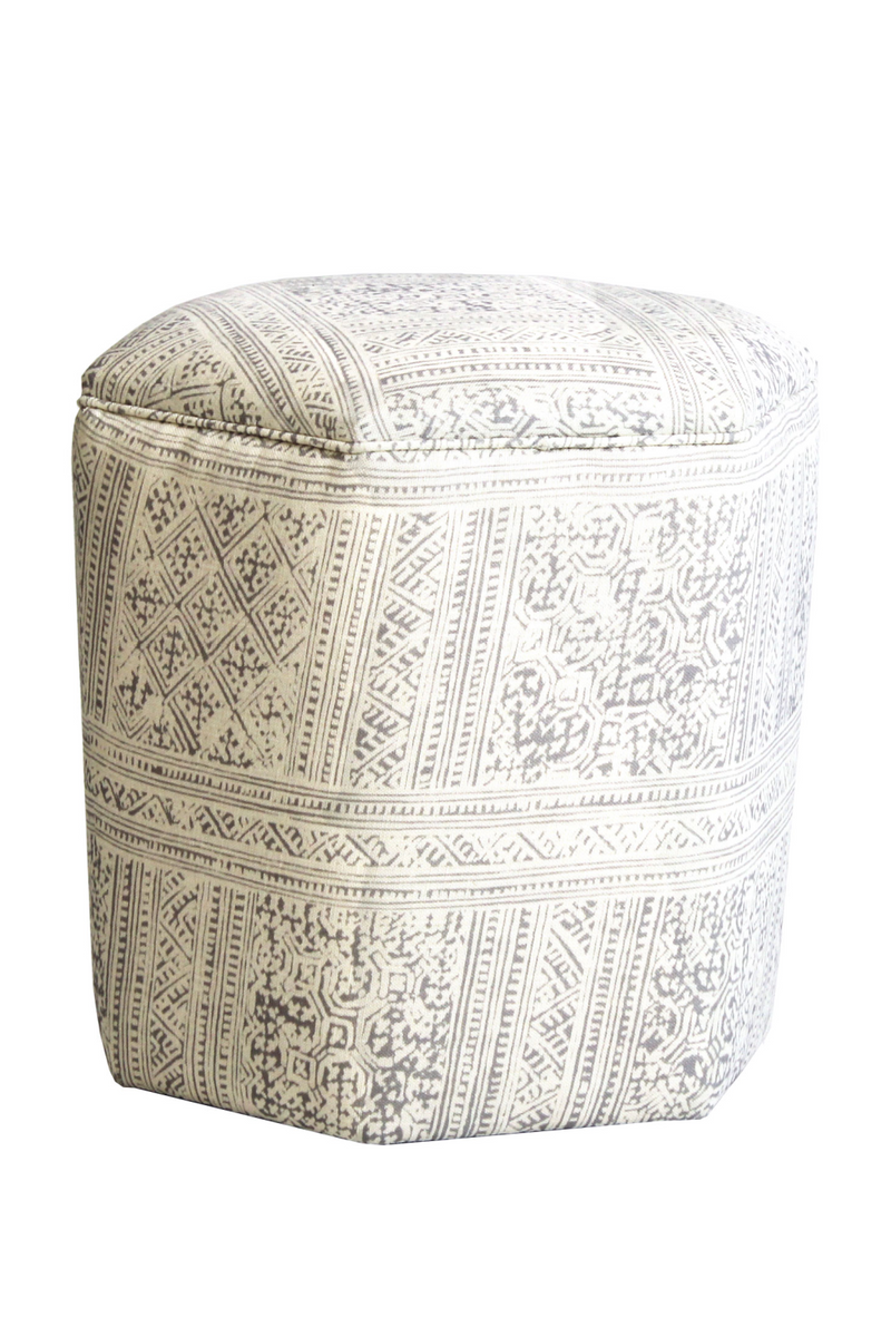 Hexagonal Upholstered Ottoman | Andrew Martin Hexa | OROATRADE