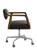 Gray Velvet Swivel Office Chair | Andrew Martin Theo | Oroatrade.com