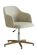 White Linen Swivel Office Chair | Andrew Martin Koda | Oroatrade.com