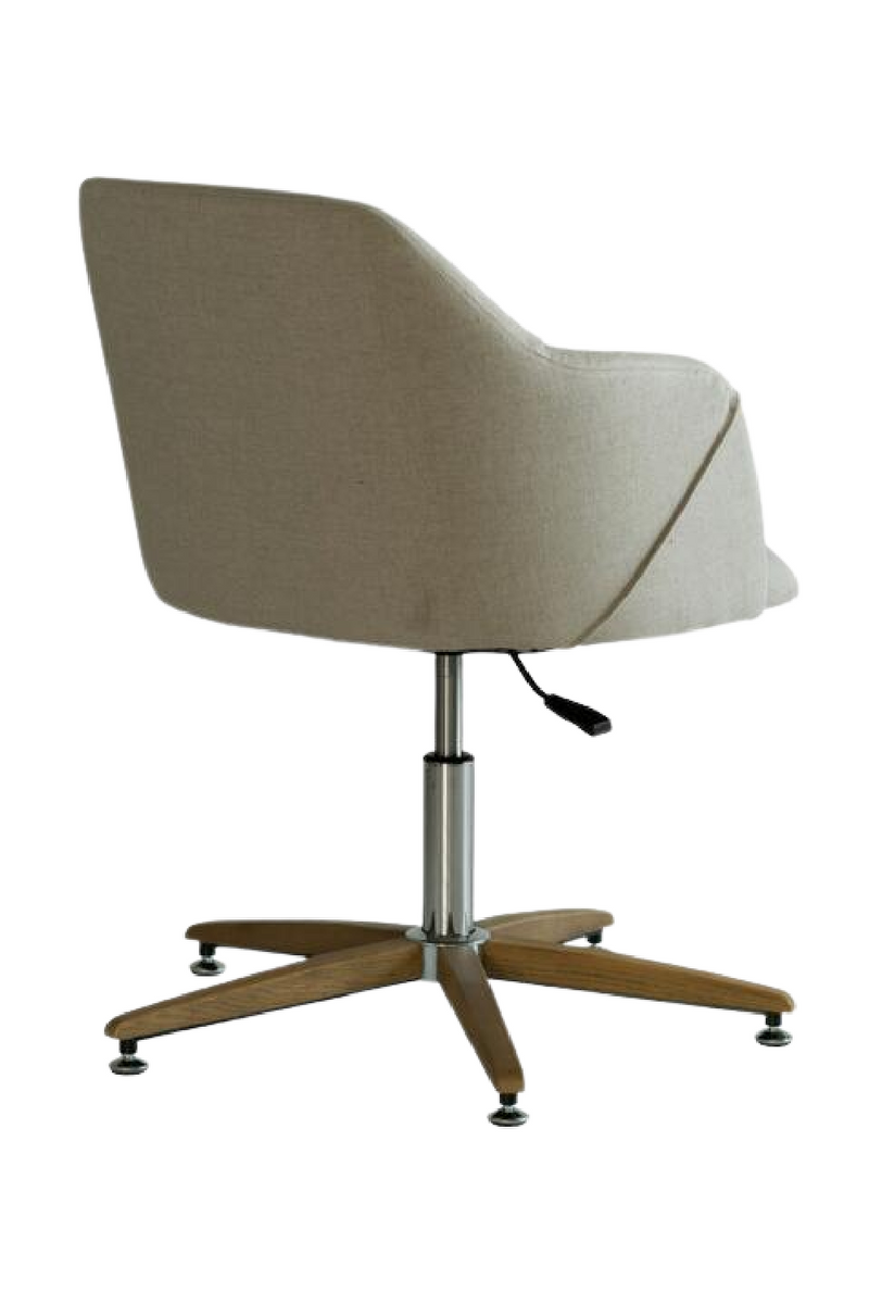 White Linen Swivel Office Chair | Andrew Martin Koda | Oroatrade.com