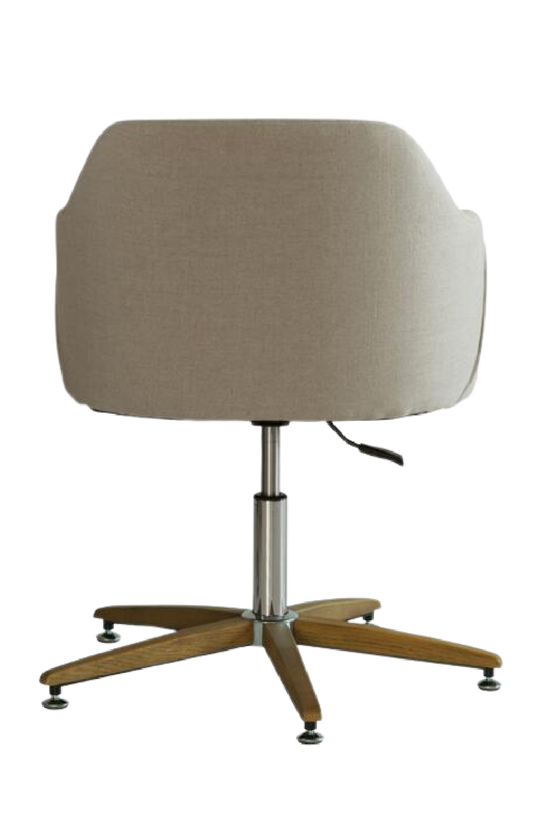 White Linen Swivel Office Chair Andrew Martin Koda Oroa Trade