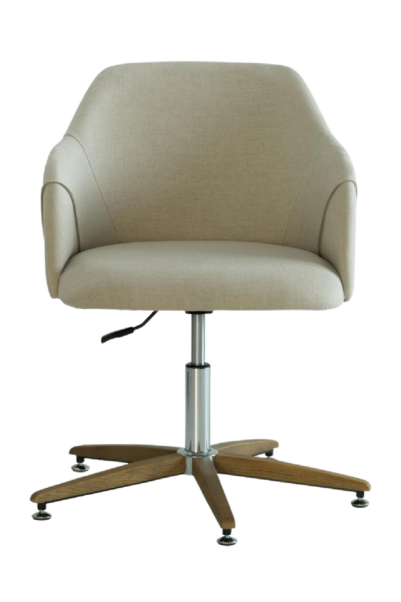 White Linen Swivel Office Chair | Andrew Martin Koda | Oroatrade.com