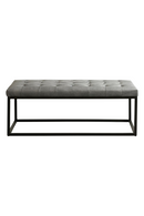 Gray Velvet Buttoned Ottoman | Andrew Martin Romeo | Oroatrade.com