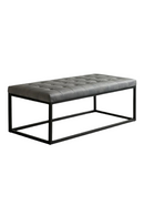 Gray Velvet Buttoned Ottoman | Andrew Martin Romeo | Oroatrade.com
