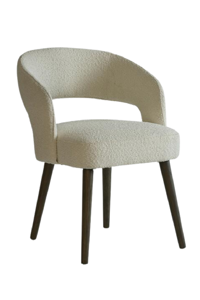 White Bouclé Dining Chair | Andrew Martin Franco | Oroatrade.com