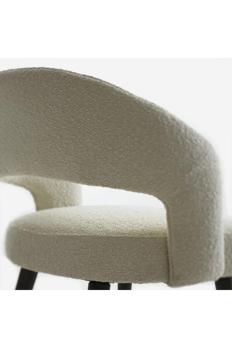 White Bouclé Dining Chair | Andrew Martin Franco | Oroatrade.com