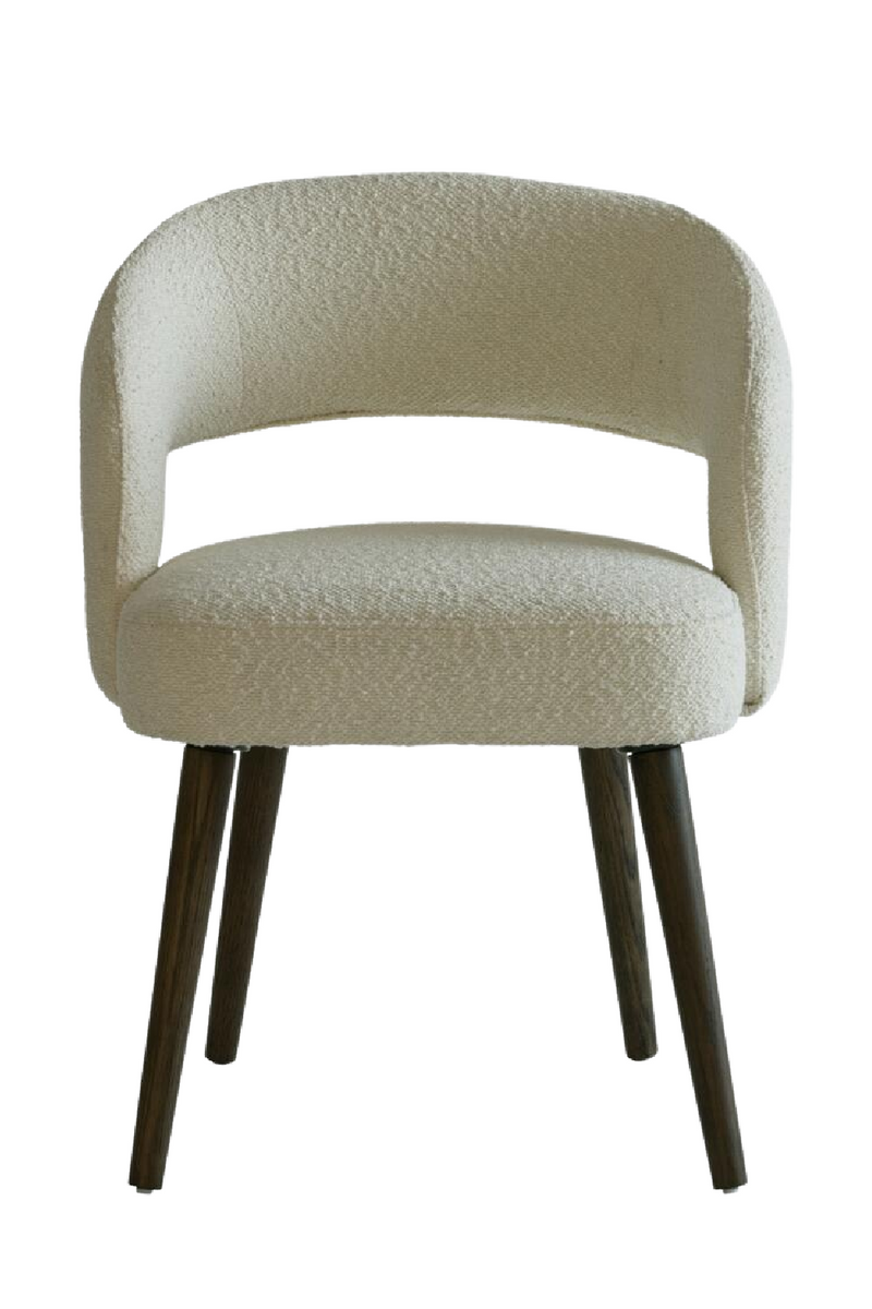 White Bouclé Dining Chair | Andrew Martin Franco | Oroatrade.com