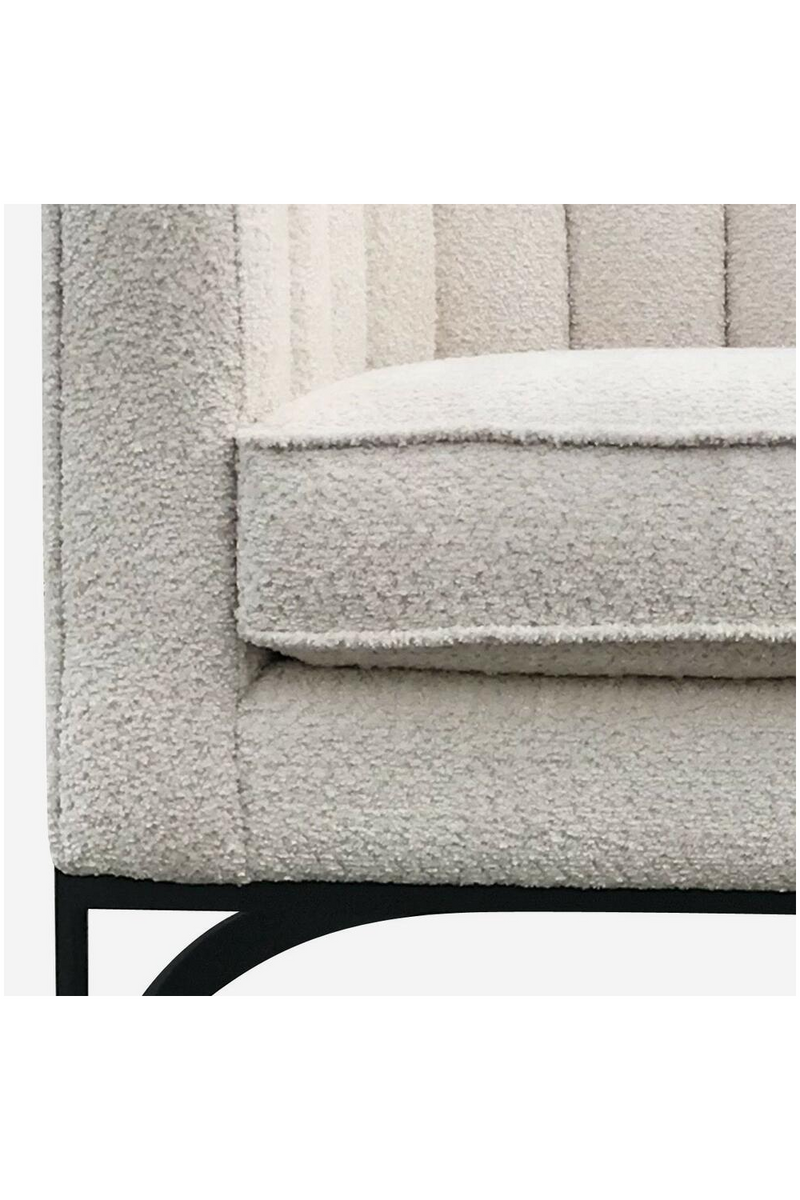 White Bouclé Modern Armchair | Andrew Martin Apollo | Oroatrade.com