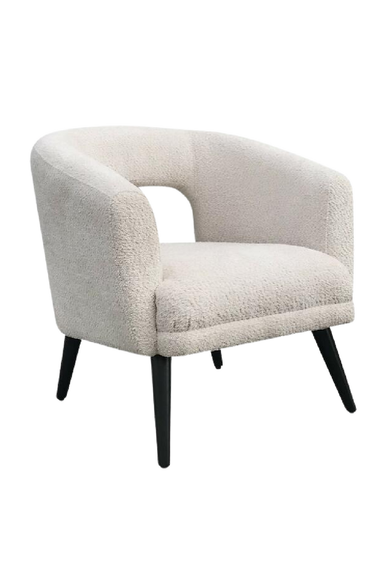 White Bouclé Weave Armchair | Andrew Martin Buco | Oroatrade.com