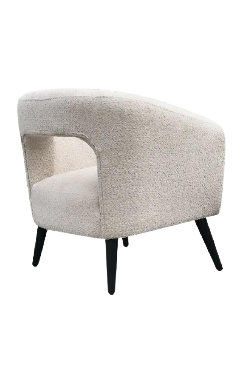 White Bouclé Weave Armchair | Andrew Martin Buco | Oroatrade.com