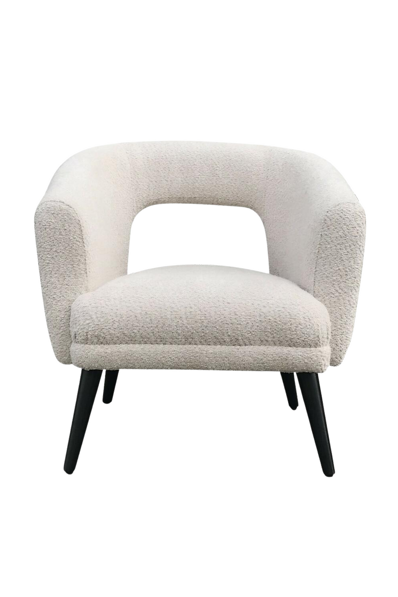 White Bouclé Weave Armchair | Andrew Martin Buco | Oroatrade.com