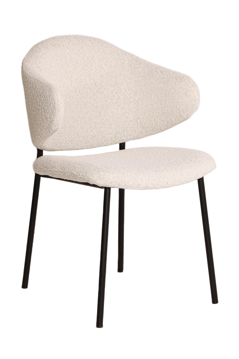 Winged Back Bouclé Dining Chair | Andrew Martin Beso | Oroatrade.com