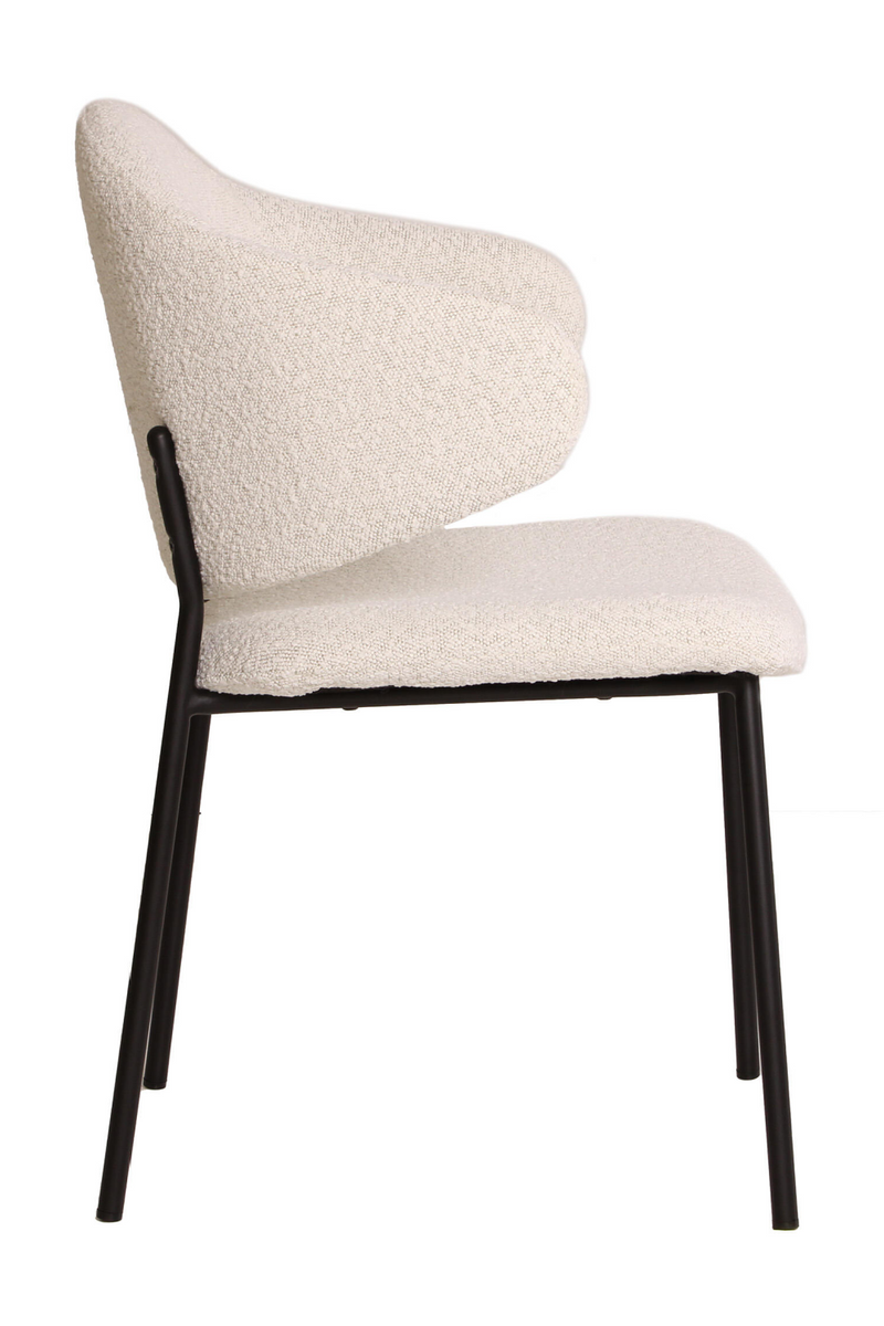 Winged Back Bouclé Dining Chair | Andrew Martin Beso | Oroatrade.com