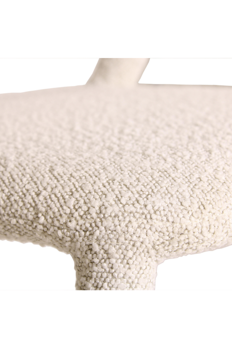 Off-White Bouclé Bar Stool | Andrew Martin Mian | Oroatrade.com