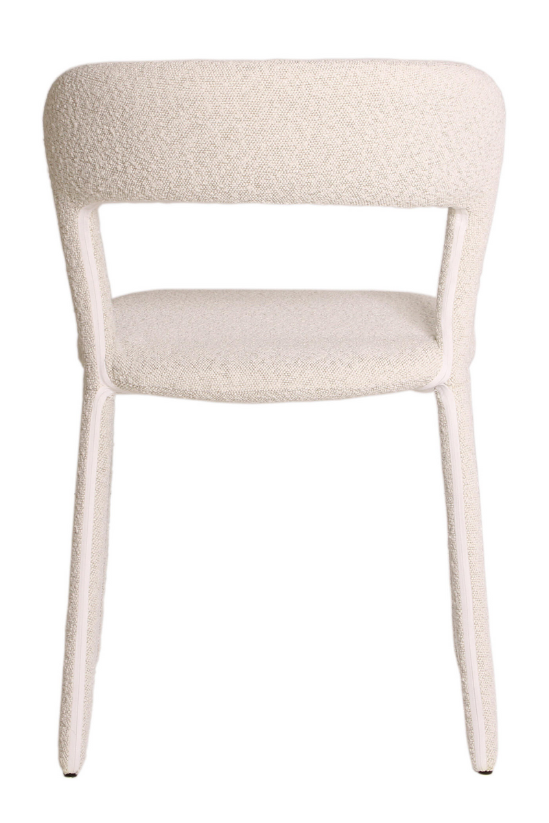 White Bouclé Dining Chair | Andrew Martin Mian | Oroatrade.com